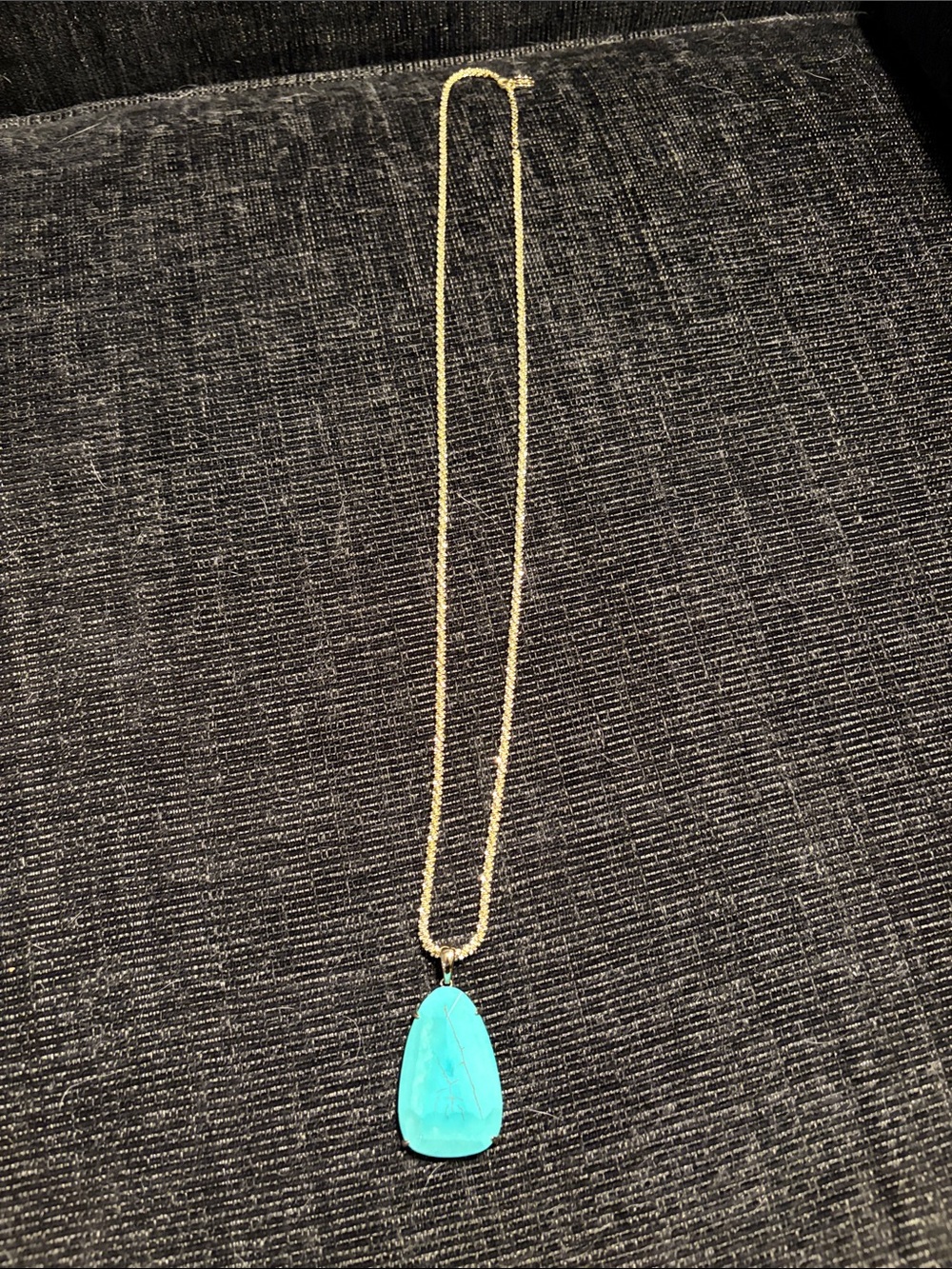 Rare Kendra Scott LUXE Turquoise Magnesite Floral Pendant Long Necklace